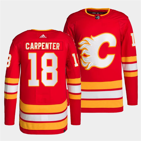 Men's Calgary Flames #18 Ryan Carpenter adidas Red Home Player Stitched Jersey