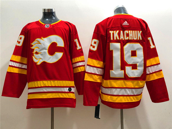 Men's Calgary Flames #19 Matthew Tkachuk adidas Red Alternate Stitched Jersey