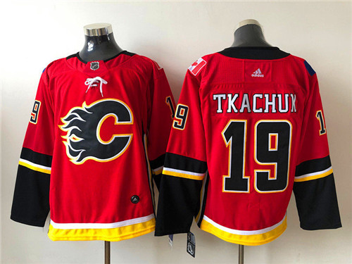 Men's Calgary Flames #19 Matthew Tkachuk adidas Red Home Stitched Jersey
