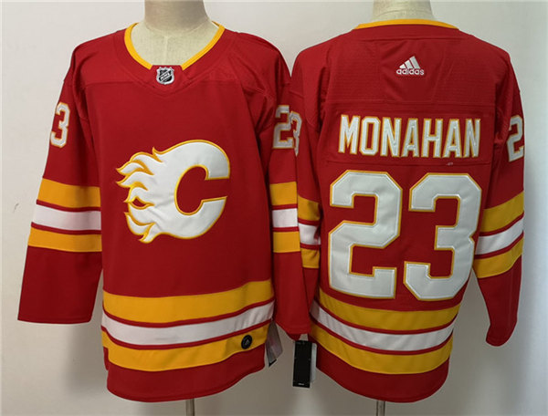 Men's Calgary Flames #23 Sean Monahan adidas Red Alternate Stitched Jersey