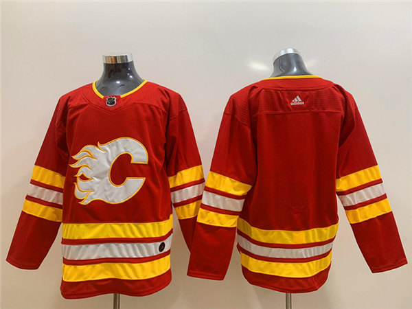 Men's Calgary Flames Blank adidas Red Alternate Team Stitched Jersey
