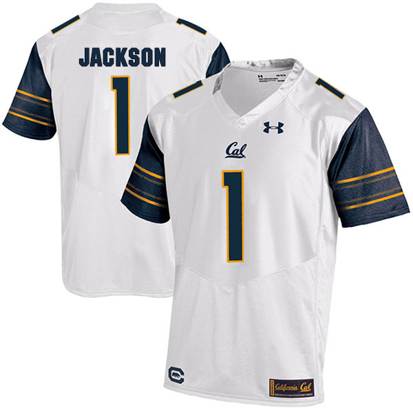 Men's California Golden Bears #1 DeSean Jackson White Under Armour Stitched NCAA College Football Jersey