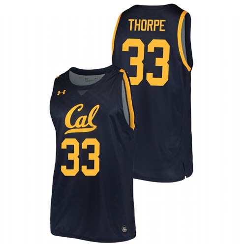 Men's California Golden Bears D.J. Thorpe 2019-20 College Basketball Jersey Navy