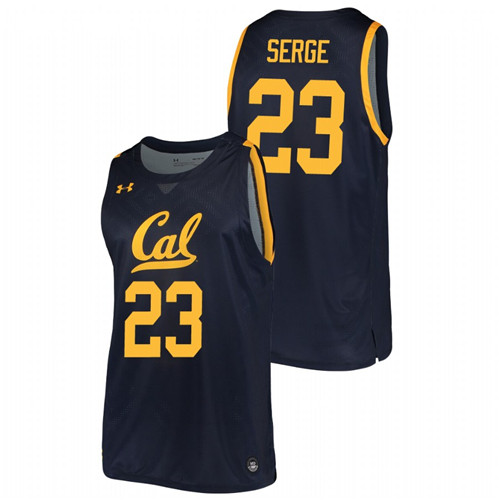 Men's California Golden Bears David Serge 2019-20 College Basketball Jersey Navy
