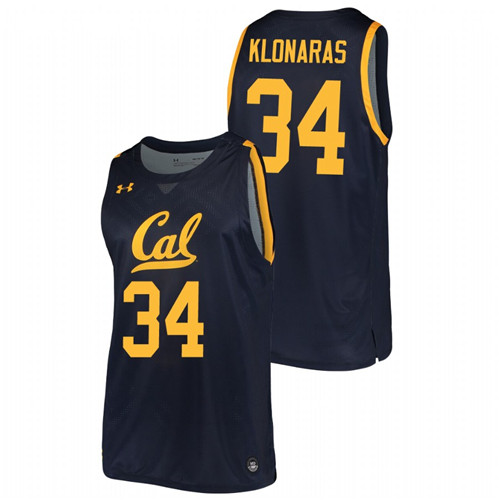 Men's California Golden Bears Dimitrios Klonaras 2019-20 College Basketball Jersey Navy