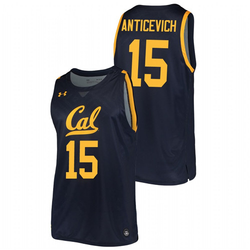 Men's California Golden Bears Grant Anticevich 2019-20 College Basketball Jersey Navy