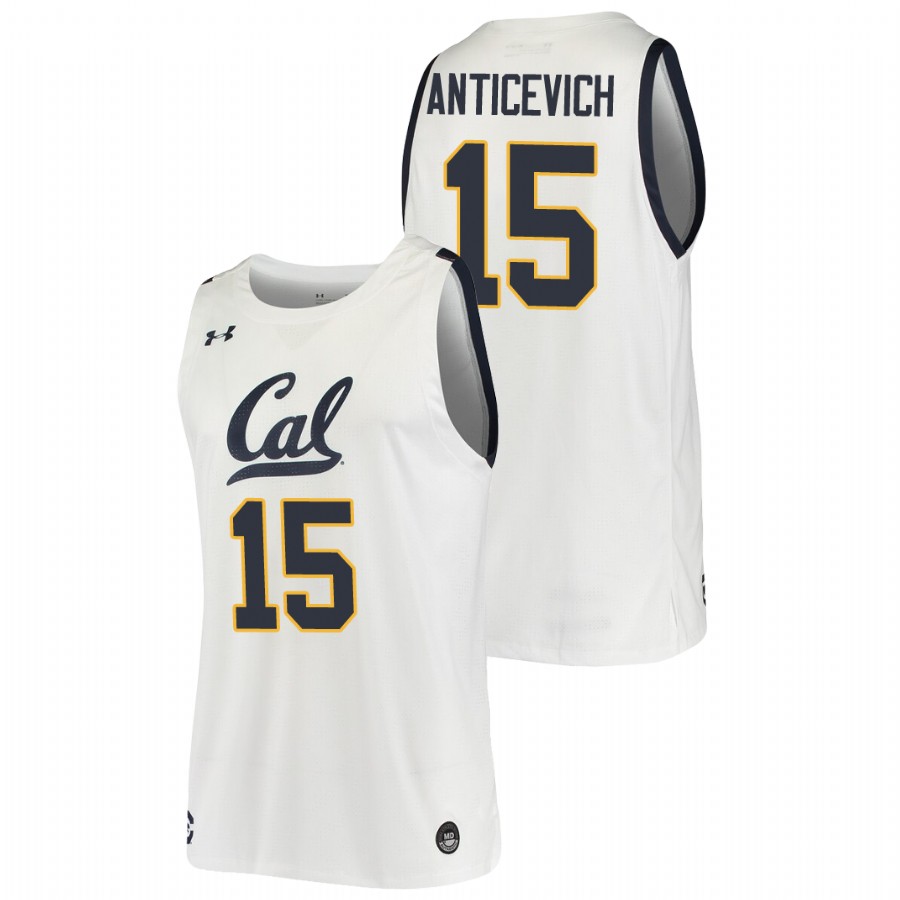 Men's California Golden Bears Grant Anticevich 2019-20 College Basketball Jersey White