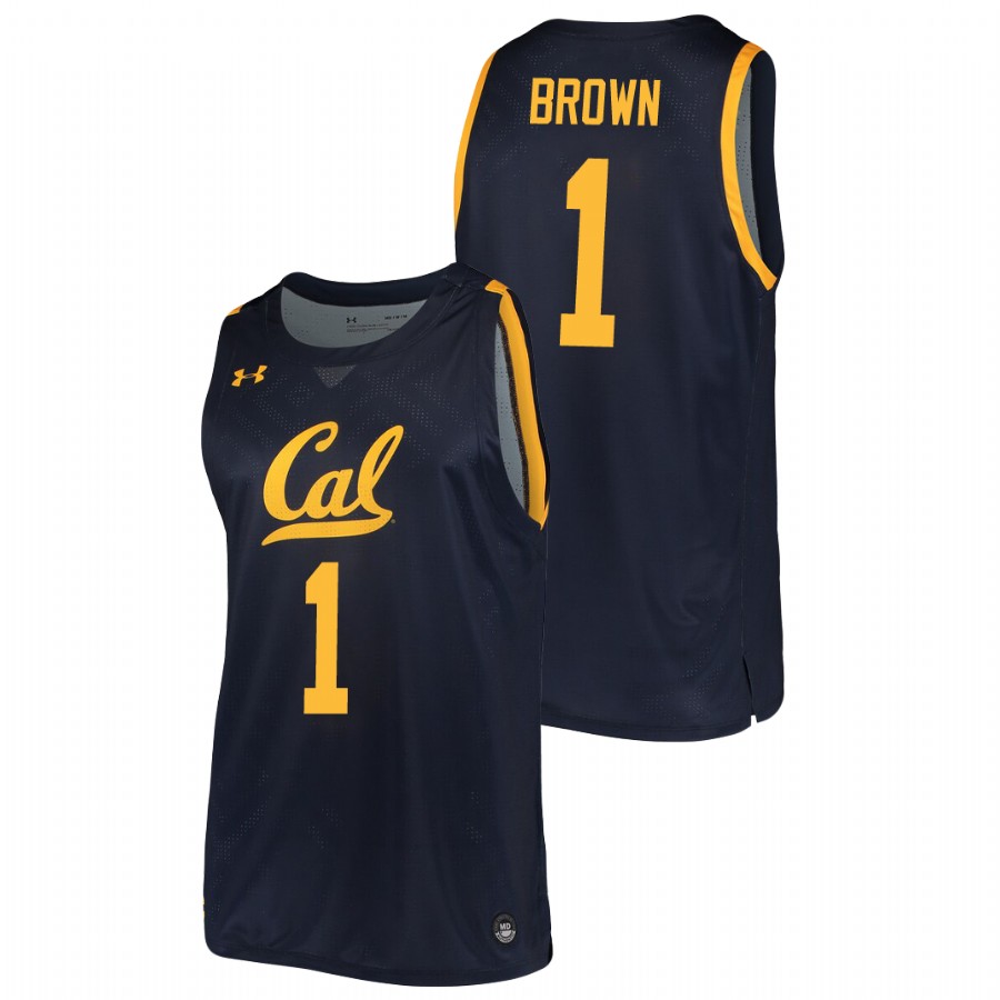 Men's California Golden Bears Joel Brown 2019-20 College Basketball Jersey Navy