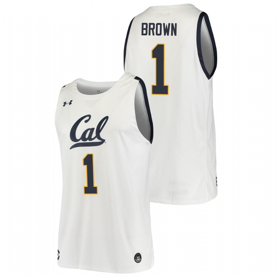 Men's California Golden Bears Joel Brown 2019-20 College Basketball Jersey White