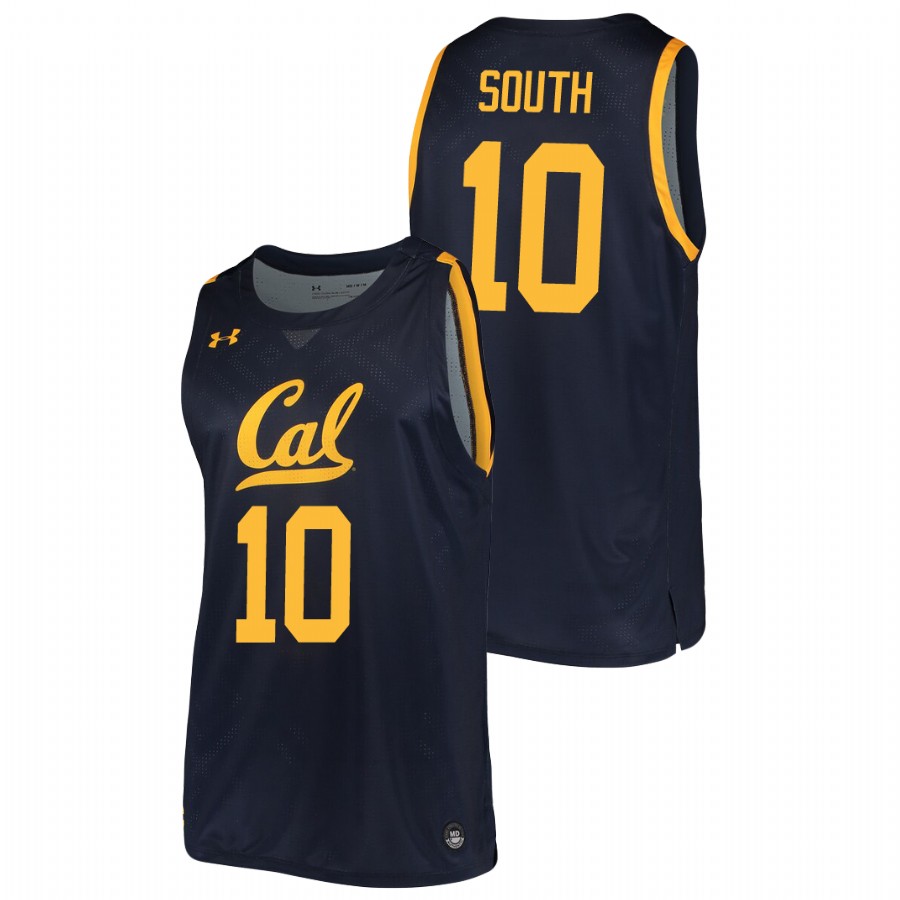 Men's California Golden Bears Kareem South 2019-20 College Basketball Jersey Navy