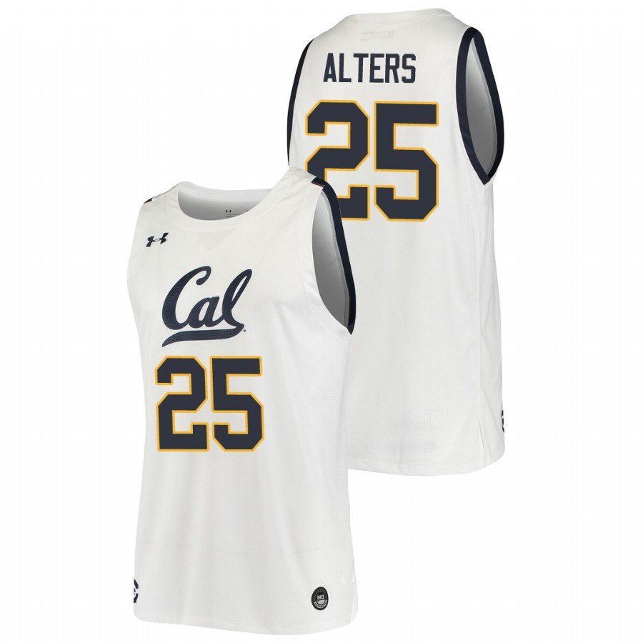 Men's California Golden Bears Logan Alters 2019-20 College Basketball Jersey White