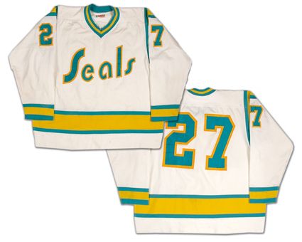 Men's California Golden Seals #27 GILLES MELOCHE Cream CCM Throwback Vintage Hockey Stitched Jersey