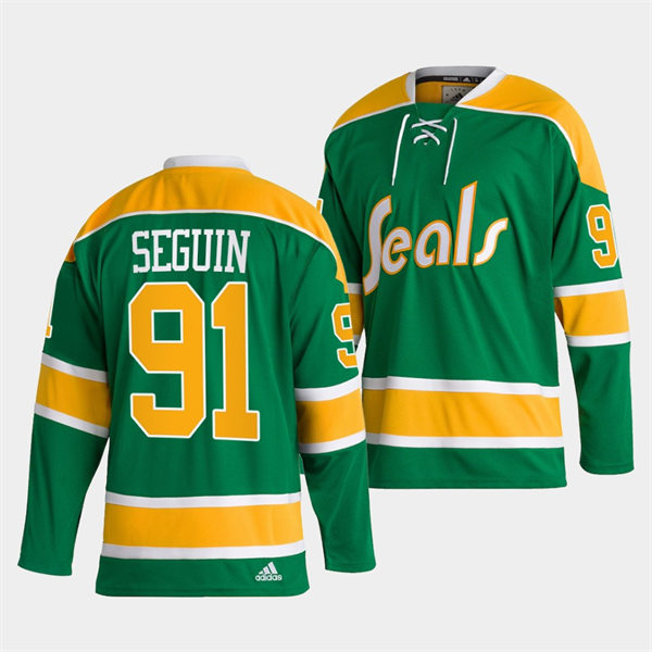 Men's California Golden Seals #91 Tyler Seguin adidas Green Team Classics Stitched Jersey