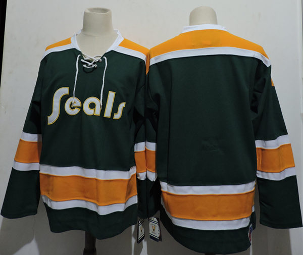 Men's California Golden Seals Blank 1972 CCM Vintage Throwback NHL Stitched Jersey