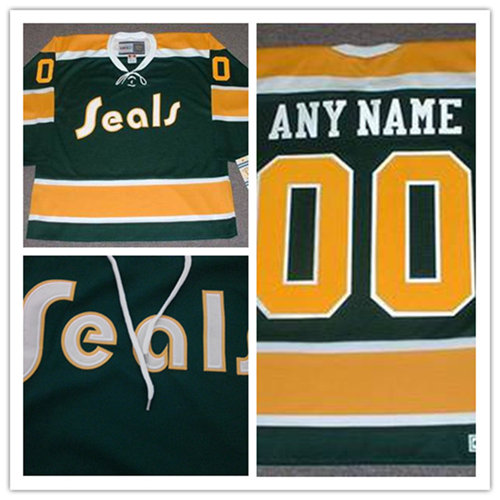 Men's California Golden Seals CCM Vintage Jersey Customized Any Name Numbers Stitched