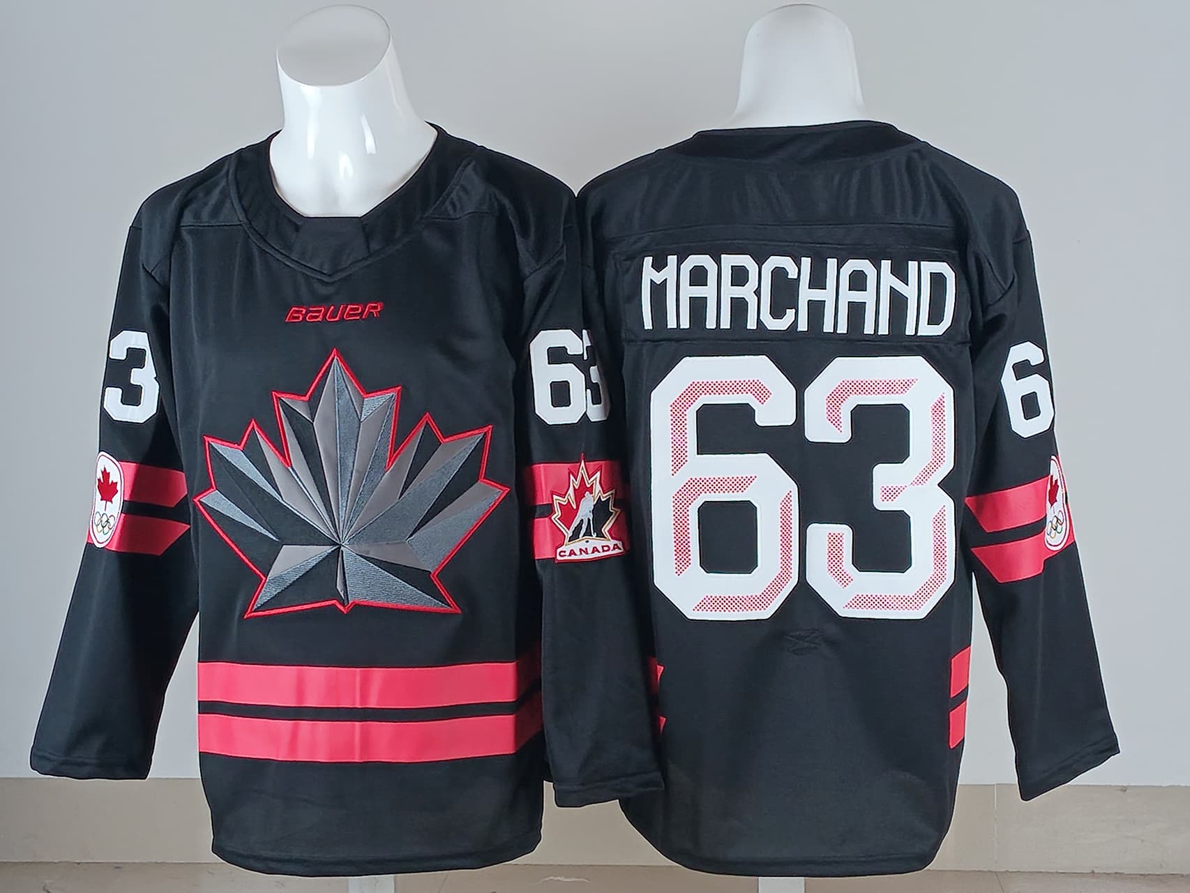 Men's Canada #63 Brad Marchand 2026  Canada Olympic  Hockey Jersey