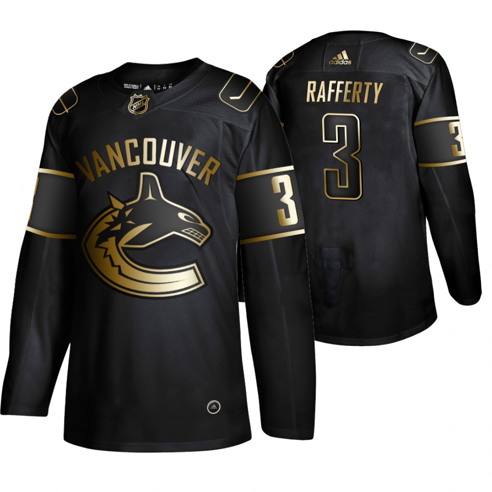 Men's Canucks NHL Golden Edition Black Jersey