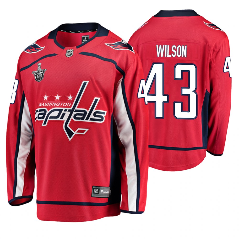 Men's Capitals #43 Tom Wilson Stanley Cup Playoffs Breakaway Jersey