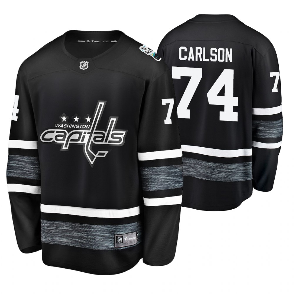 Men's Capitals #74 John Carlson Black 2019 NHL All-Star Jersey