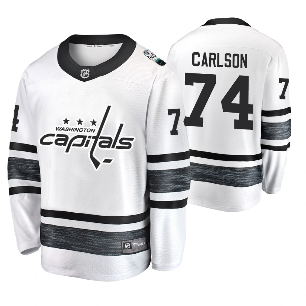 Men's Capitals #74 John Carlson White 2019 NHL All-Star Jersey