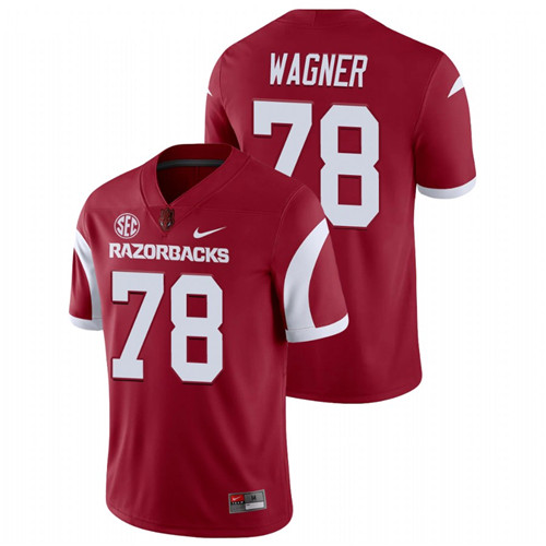 Men's Cardinal Arkansas Razorbacks Dalton Wagner College Football Playoff Game Jersey