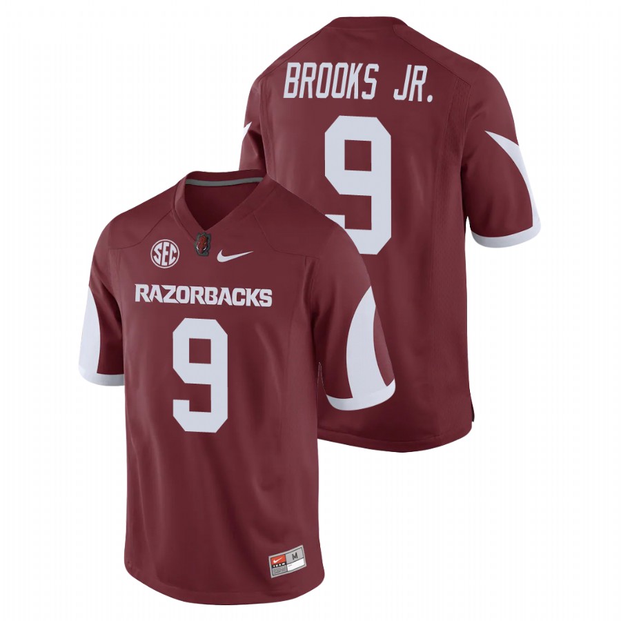 Men's Cardinal Arkansas Razorbacks Greg Brooks Jr. Game Replica Football Jersey