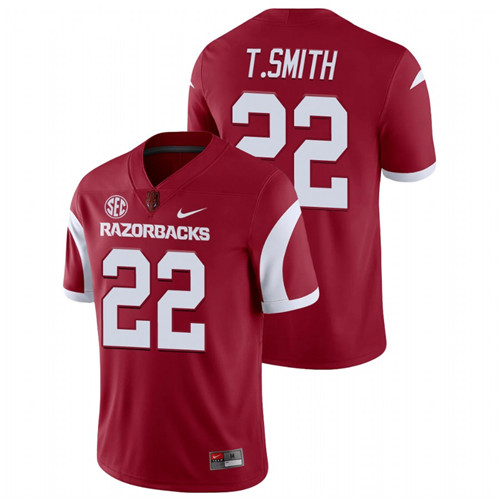 Men's Cardinal Arkansas Razorbacks Trelon Smith College Football Playoff Game Jersey
