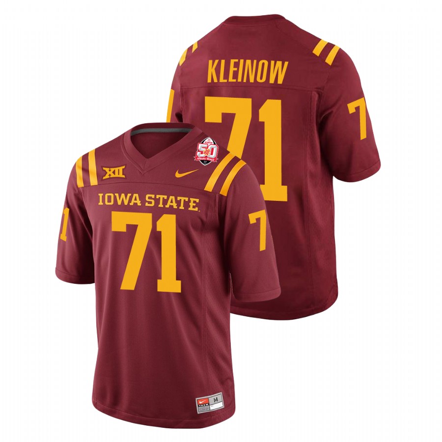Men's Cardinal Iowa State Cyclones Alex Kleinow 2021 Fiesta Bowl College Football Jersey