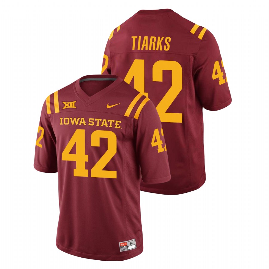 Men's Cardinal Iowa State Cyclones Jack Tiarks College Football Replica Jersey