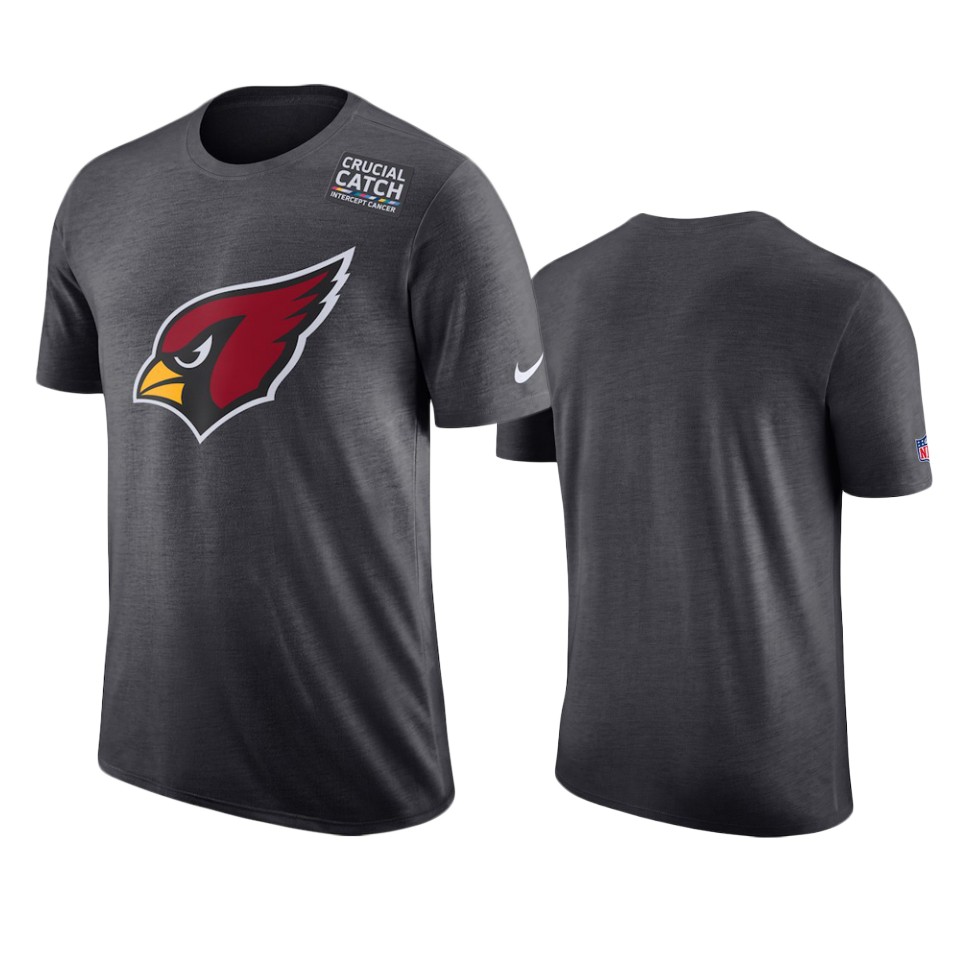 Men's Cardinals Anthracite Crucial Catch Performance T-Shirt