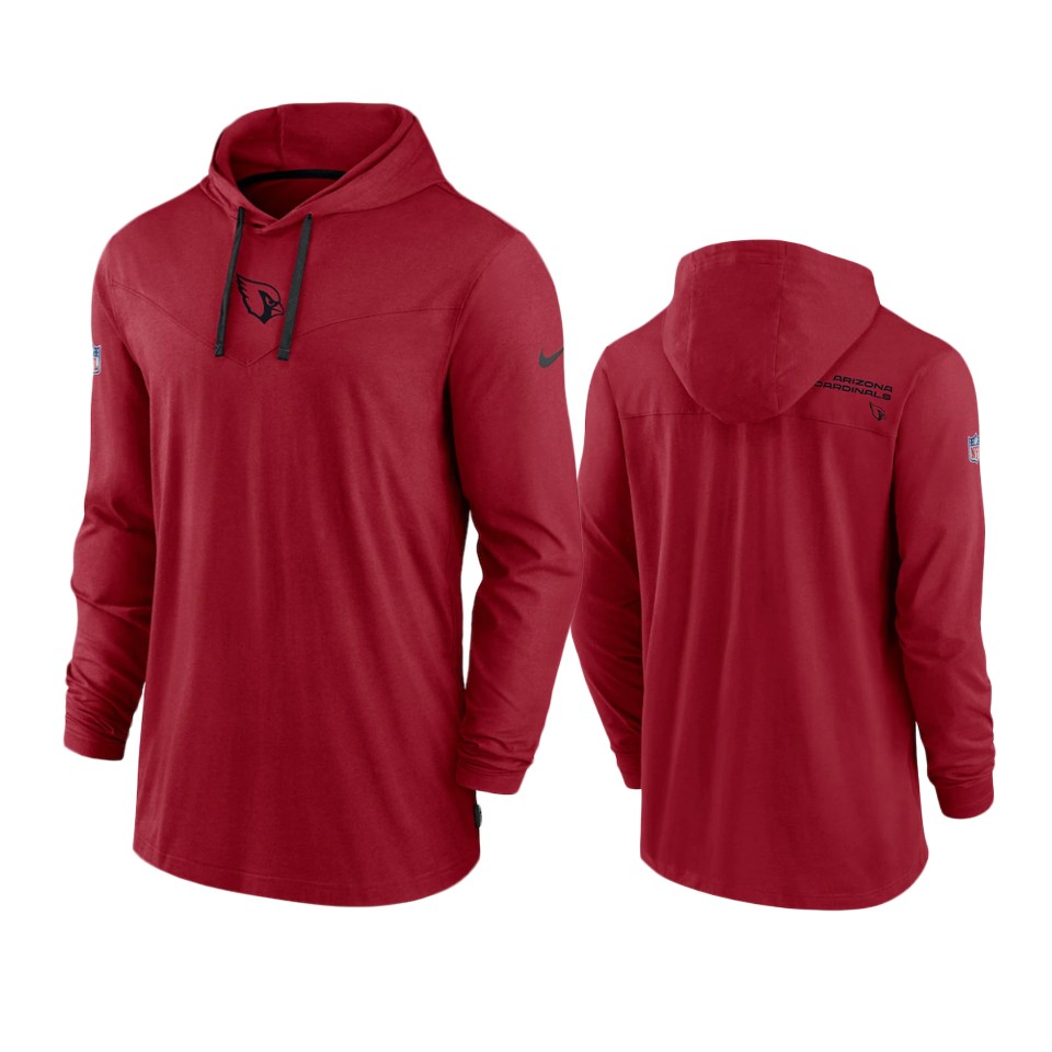 Men's Cardinals Cardinal Sideline Performance Hoodie Tri-Blend T-Shirt