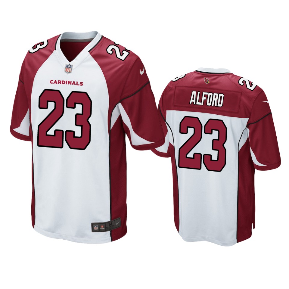 Men's Cardinals White Robert Alford Game Jersey