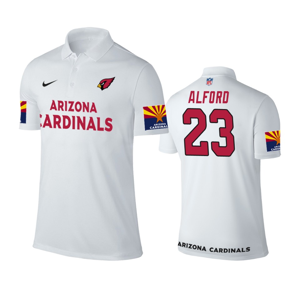 Men's Cardinals White Robert Alford Player Performance polo