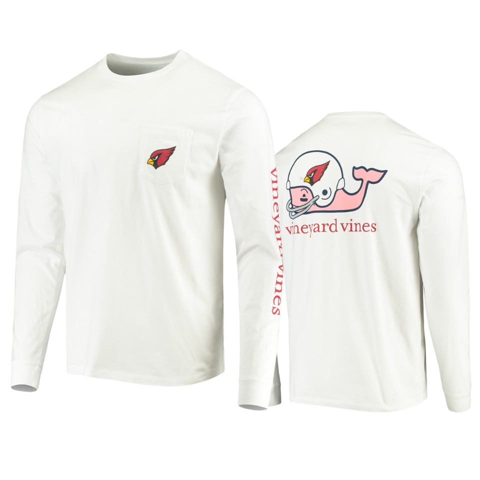 Men's Cardinals White Whale Helmet Long Sleeve T-Shirt