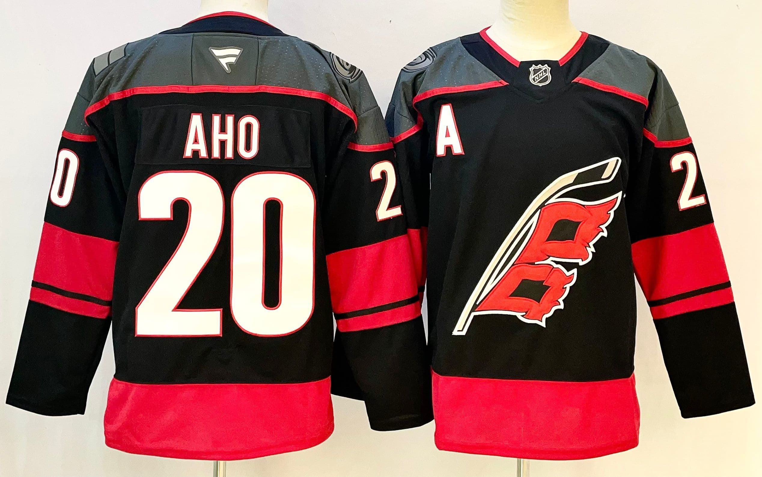 Men's Carolina Hurricanes  #20 Sebastian Aho   2025 Away Stitched Hockey Jersey