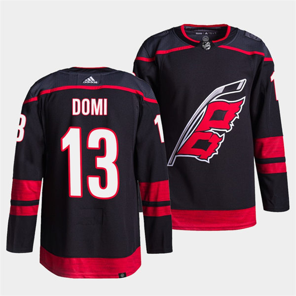 Men's Carolina Hurricanes #13 Max Domi Adidas Black Alternate Player Stitched Jersey