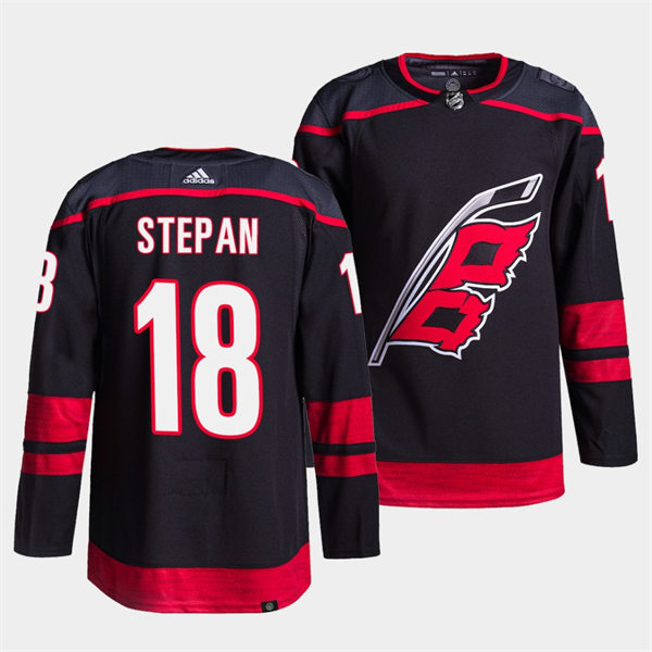 Men's Carolina Hurricanes #18 Derek Stepan Adidas Black Alternate Player Stitched Jersey