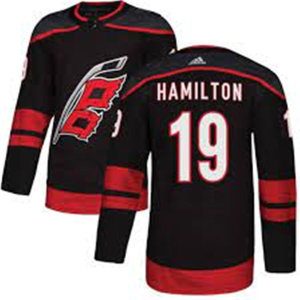 Men's Carolina Hurricanes #19 Dougie Hamilton Adidas Black Alternate Stitched Jersey