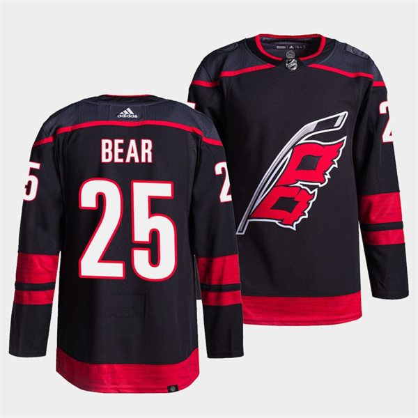 Men's Carolina Hurricanes #25 Ethan Bear Adidas Black Alternate Player Stitched Jersey
