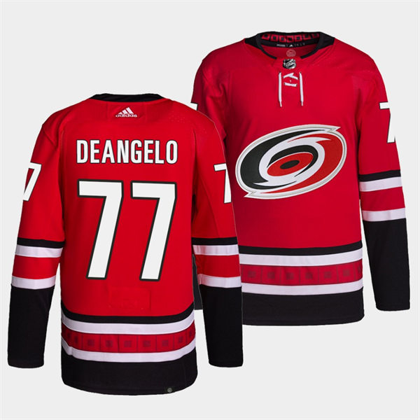 Men's Carolina Hurricanes #77 Tony DeAngelo Adidas Home Red Player Stitched Jersey