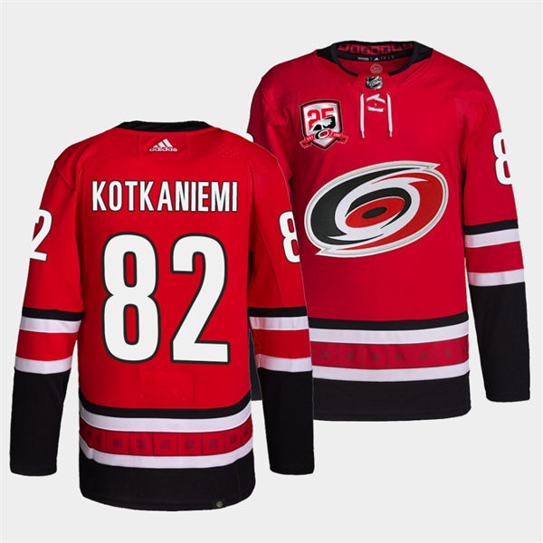 Men's Carolina Hurricanes #82 Jesperi Kotkaniemi Adidas Home Red Player Stitched Jersey