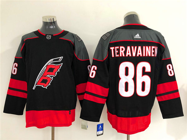 Men's Carolina Hurricanes #86 Teuvo Teravainen Adidas Black Alternate Stitched Jersey