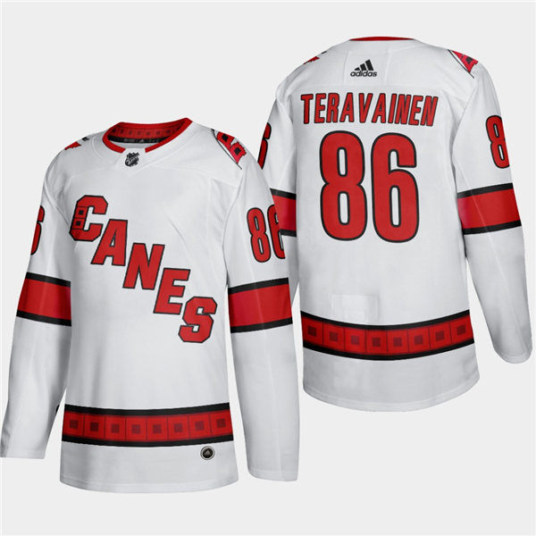 Men's Carolina Hurricanes #86 Teuvo Teravainen Adidas White Away Retro Stitched Jersey