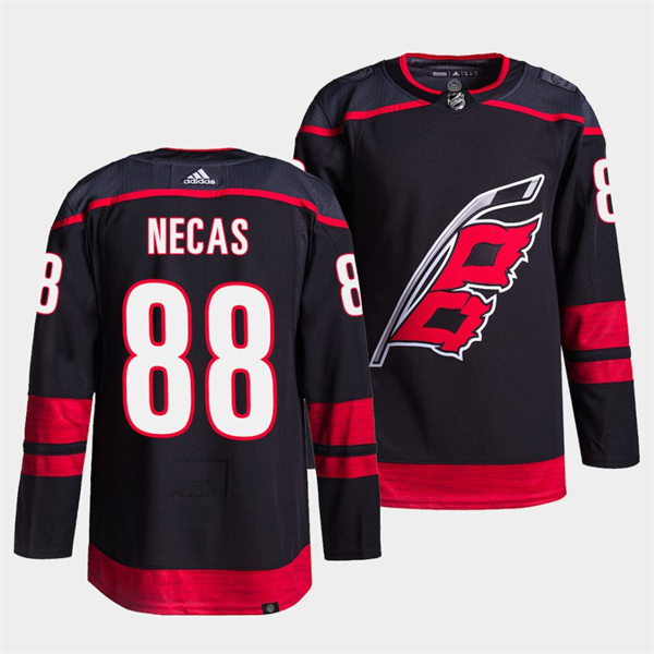 Men's Carolina Hurricanes #88 Martin Necas Adidas Black Alternate Player Stitched Jersey