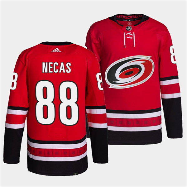 Men's Carolina Hurricanes #88 Martin Necas Adidas Home Red Player Stitched Jersey