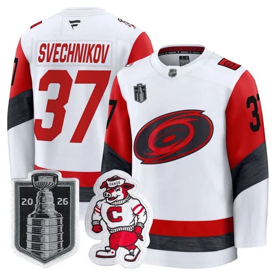 Men's Carolina Hurricanes 2026 Stanley Cup Patch Premium Jersey - All Stitched Andrei Svechnikov