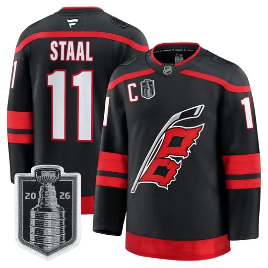 Men's Carolina Hurricanes 2026 Stanley Cup Patch Premium Jersey - All Stitched Jordan Staal11