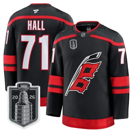 Men's Carolina Hurricanes 2026 Stanley Cup Patch Premium Jersey - All Stitched Taylor Hall 71