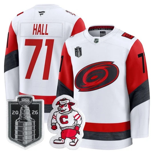 Men's Carolina Hurricanes 2026 Stanley Cup Patch Premium Jersey - All Stitched Taylor Hall