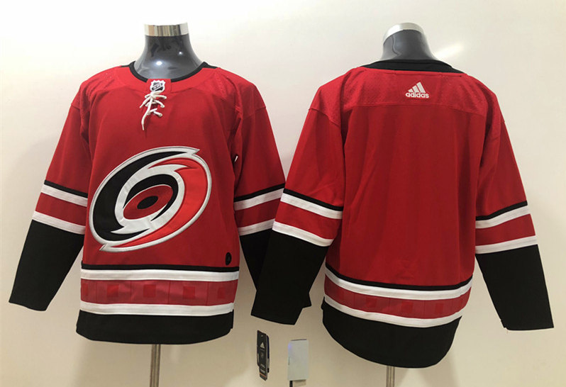 Men's Carolina Hurricanes Blank Adidas Home Red Stitched Jersey